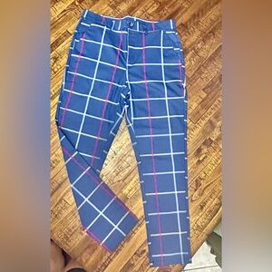 Blue Checkered Men's Pants